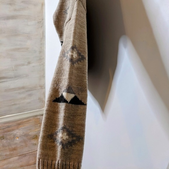 Karen Kane Southwest Neutral Colors Wool Cotton Blend Sweater Size Small - Picture 4 of 6